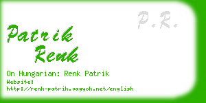 patrik renk business card